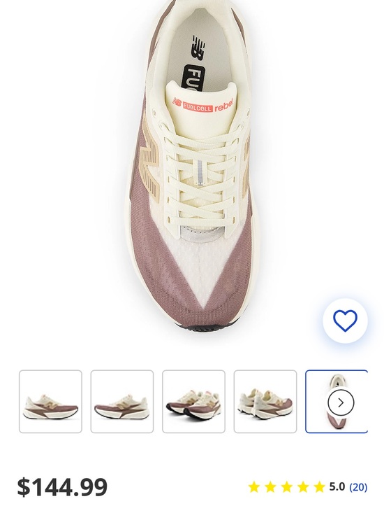 New Balance Shoes - New Balance FuelCell Women's Running Shoe - Cream & brown with mauve tint.